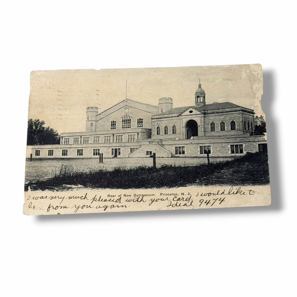 Postcard Rear of New Gymnasium Princeton New Jersey c1909 H690